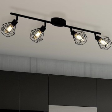 Eglo 55301 - LED bodové svietidlo ZAPATA 4xG9/3W/230V čierna