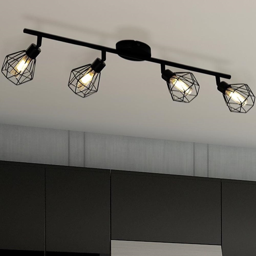 Eglo 55301 - LED bodové svietidlo ZAPATA 4xG9/3W/230V čierna