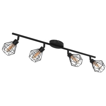 Eglo 55301 - LED bodové svietidlo ZAPATA 4xG9/3W/230V čierna