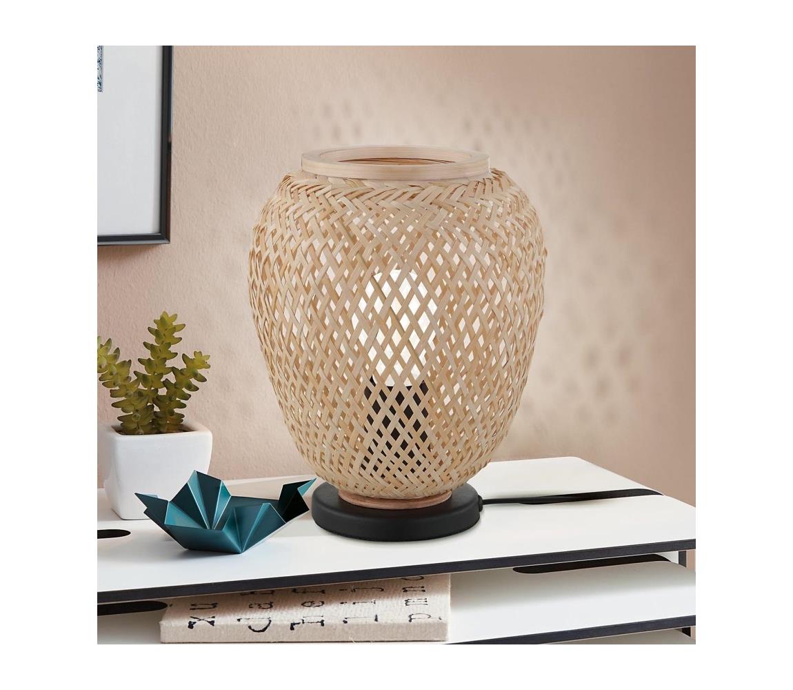 Eglo 55699 - Stolná lampa DEMBLEBY 1xE27/40W/230V béžová 55699