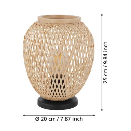 Eglo 55699 - Stolná lampa DEMBLEBY 1xE27/40W/230V béžová