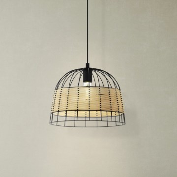 Eglo 55709 - Luster na lanku ANWICK 1xE27/40W/230V ratan
