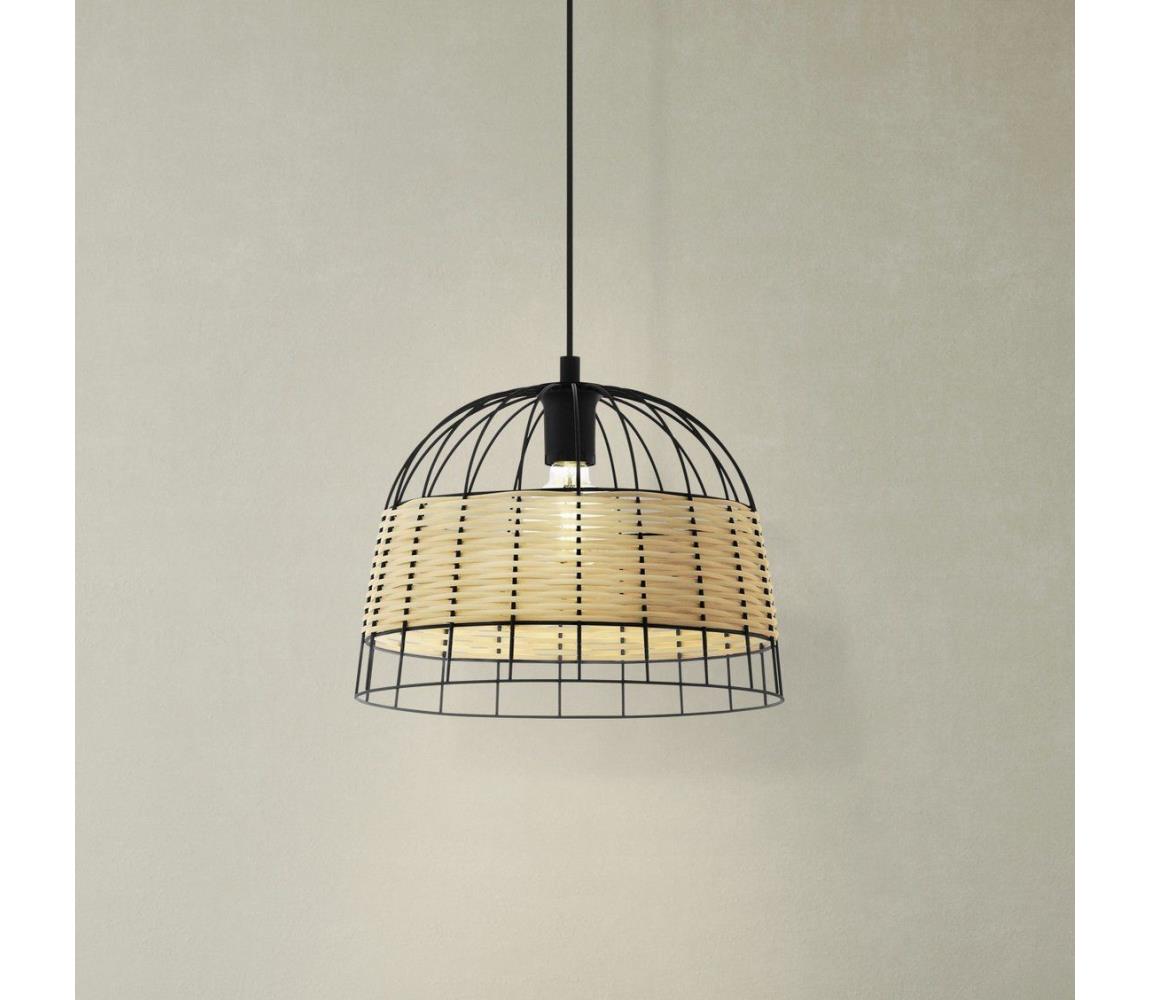 Eglo 55709 - Luster na lanku ANWICK 1xE27/40W/230V ratan