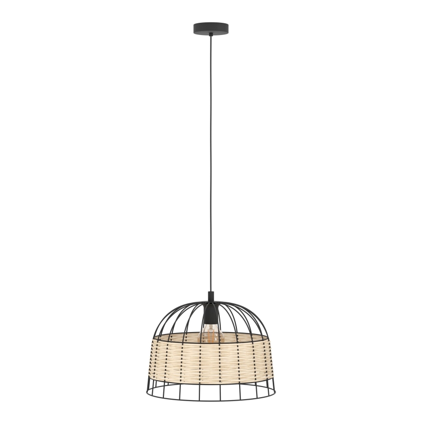 Eglo 55709 - Luster na lanku ANWICK 1xE27/40W/230V ratan