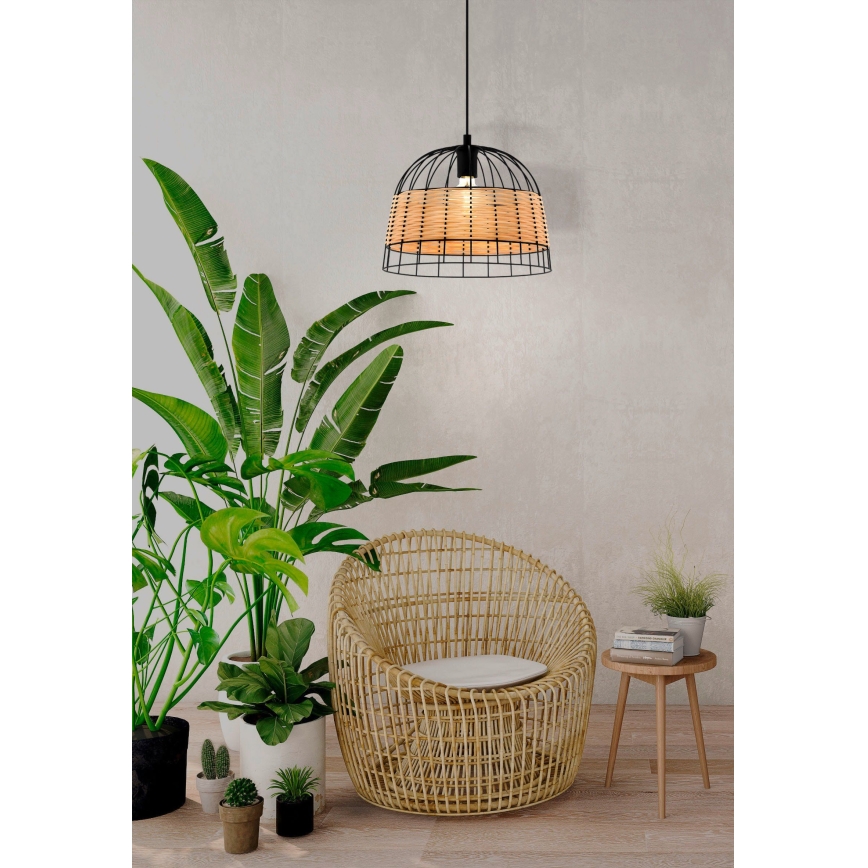 Eglo 55709 - Luster na lanku ANWICK 1xE27/40W/230V ratan