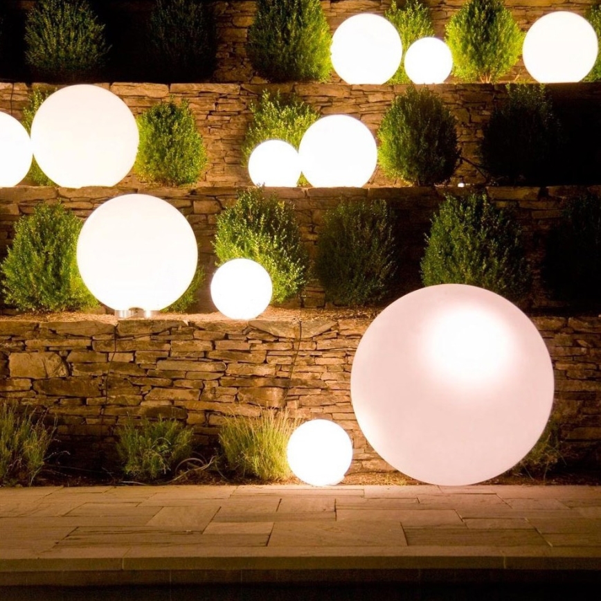 Eglo 55786 - LED RGBW Vonkajšia lampa MONTEROLO-C 1xE27/9W/230V 2700-6500K IP65 pr. 30 cm + diaľkové ovládanie