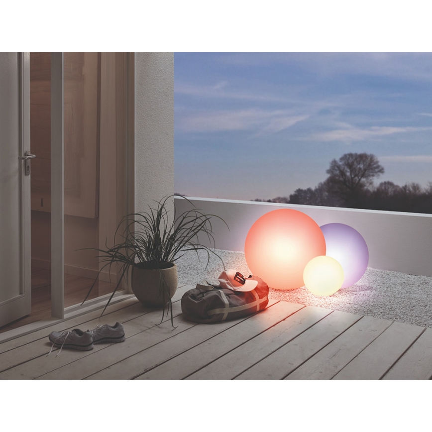Eglo 55786 - LED RGBW Vonkajšia lampa MONTEROLO-C 1xE27/9W/230V 2700-6500K IP65 pr. 30 cm + diaľkové ovládanie