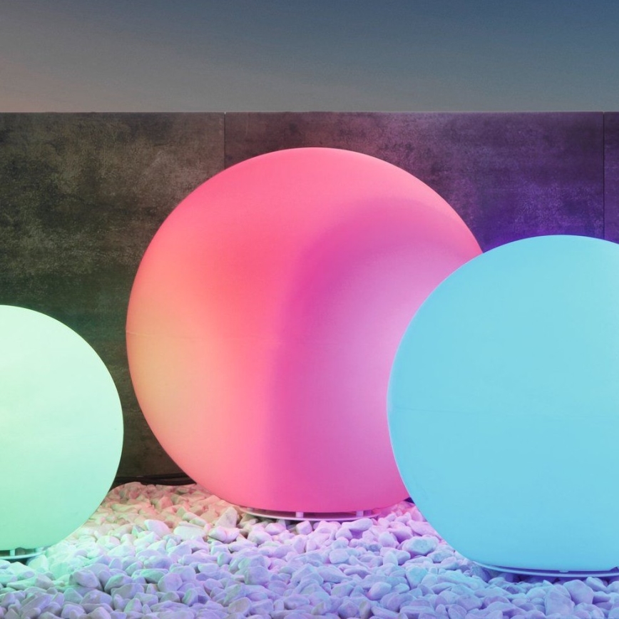 Eglo 55788 - LED RGBW Vonkajšia lampa MONTEROLO-C 1xE27/9W/230V 2700-6500K IP65 pr. 50 cm + diaľkové ovládanie