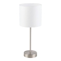 Eglo 55809 - LED stolná lampa 1xE14/5,5W/230V biela/matný chróm