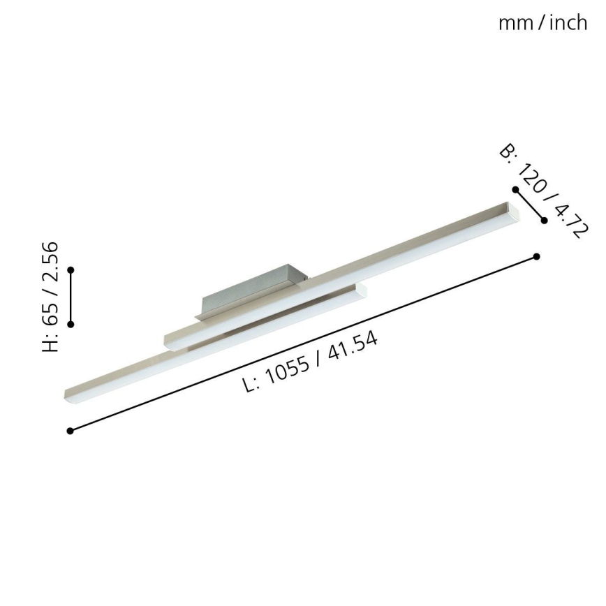 Eglo 55971 - LED RGBW Stmievateľné stropné svietidlo FRAIOLI-C LED/34W/230V 2700-6500K matný chróm + diaľkové ovládanie