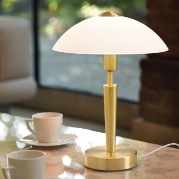 Eglo 56252 - LED stmievateľná stolná lampa SOLO 1xE14/4,5W/230V zlatá