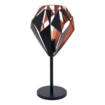 Eglo 62837 - Stolná lampa CARLTON PRO 1xE27/60W/230V čierna