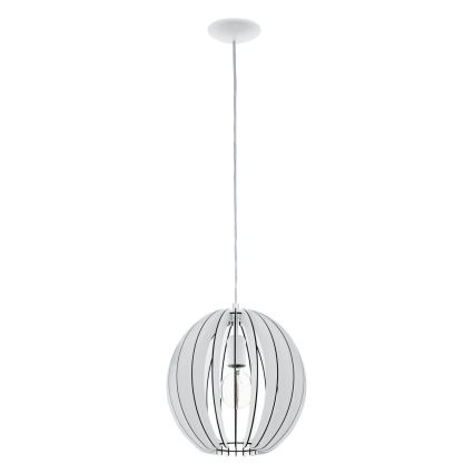 Eglo 63247 - Luster na lanku COSSANO PRO 1xE27/60W/230V pr. 30 cm biela