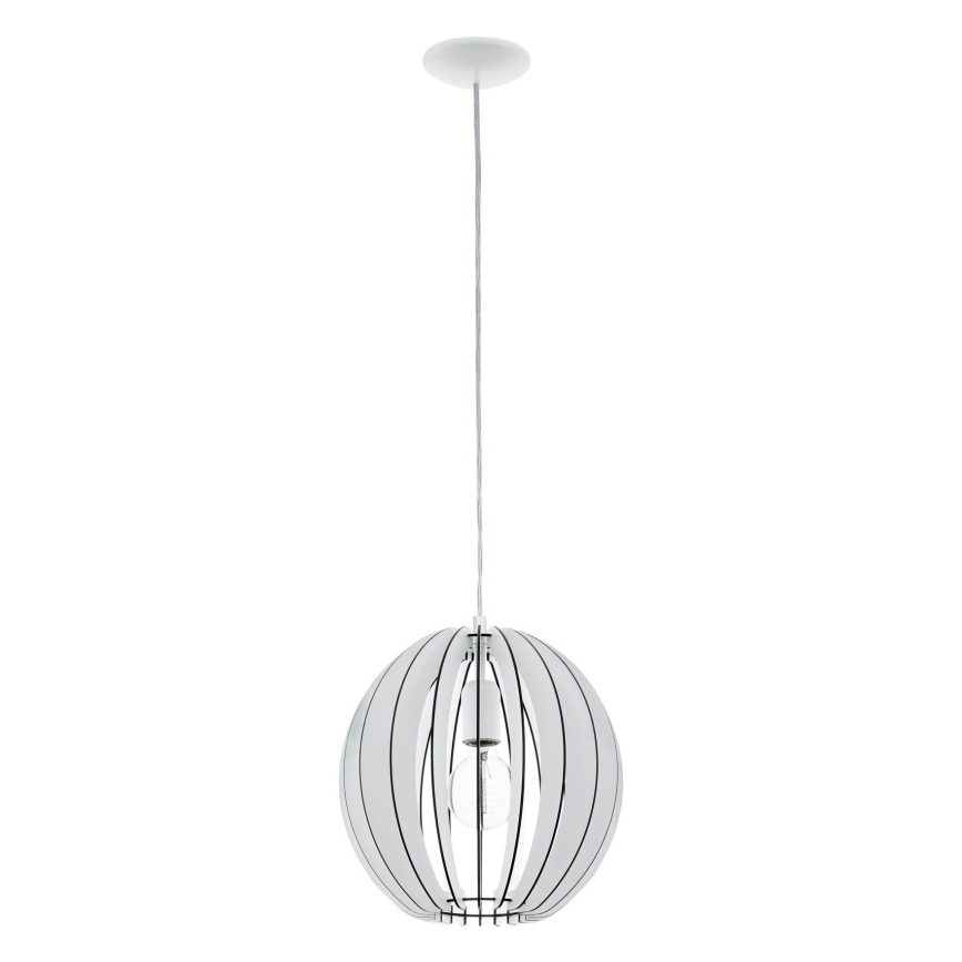 Eglo 63247 - Luster na lanku COSSANO PRO 1xE27/60W/230V pr. 30 cm biela