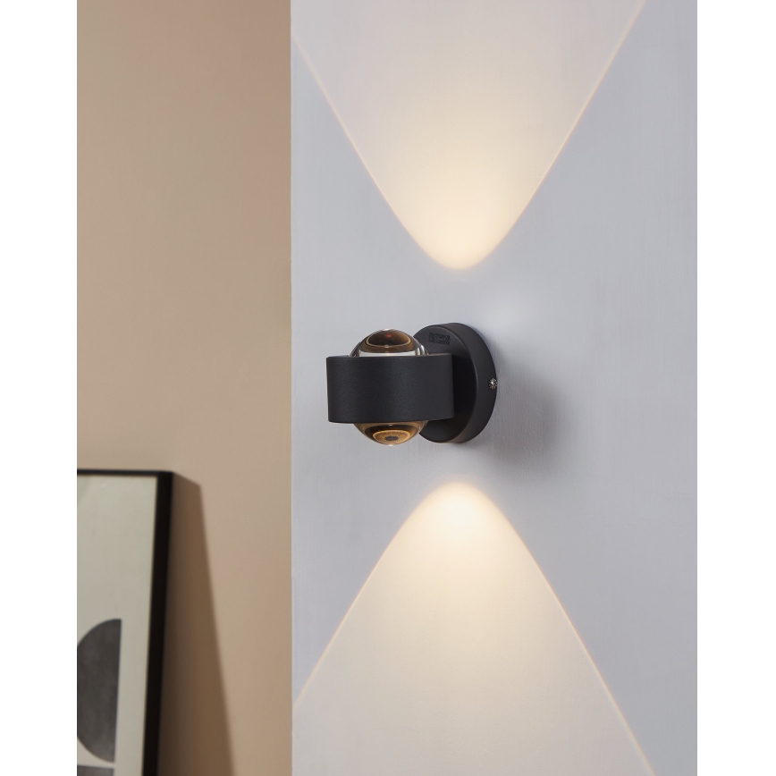Eglo 64496 - LED nástenné svietidlo ONO PRO 2xLED/2,5W/230V antracit