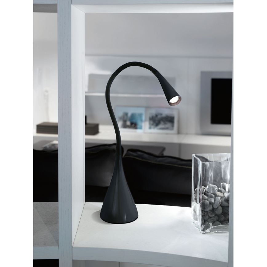 Eglo 64975 - LED Stmievateľná flexibilná stolná lampa SNAPORA PRO LED/3,5W/230V 3000K čierna