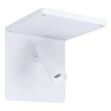 Eglo 67562 - LED Nástenné svietidlo s policou CIGLIE LED/8,1W/230V biela