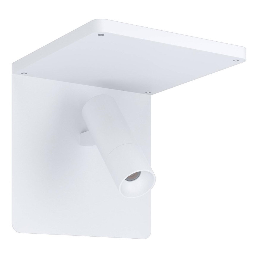 Eglo 67562 - LED Nástenné svietidlo s policou CIGLIE LED/8,1W/230V biela