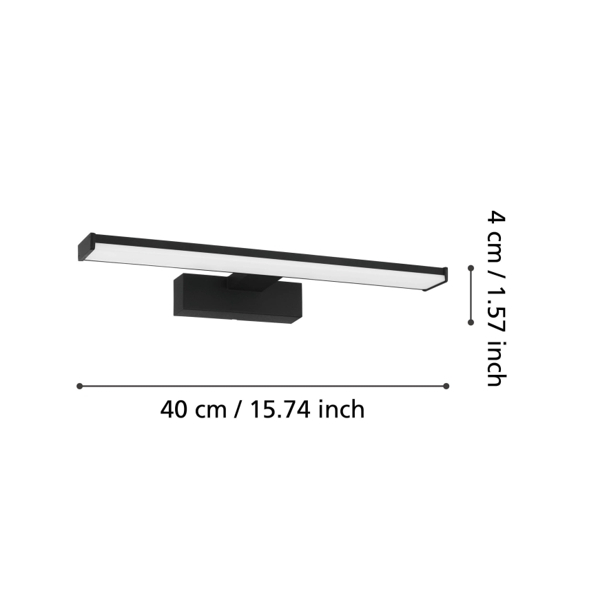 Eglo 74061 - LED Kúpeľňové osvetlenie zrkadla GALENZANA LED/7,4W/230V 4000K 40 cm IP44 čierna