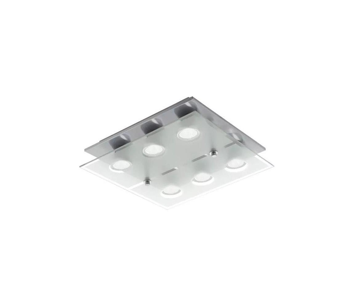 Eglo 75342 - LED stmievateľné stropné svietidlo CABO-SD 6xGU10/5W/230V 34x34 cm matný chróm 75342