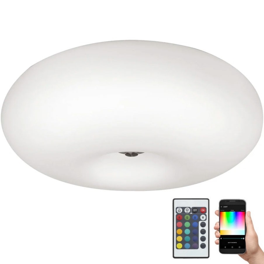Eglo 75353 - LED RGBW Stmievateľné stropné svietidlo OPTICA-C 2xE27/7,5W/230V pr. 35 cm + diaľkové ovládanie