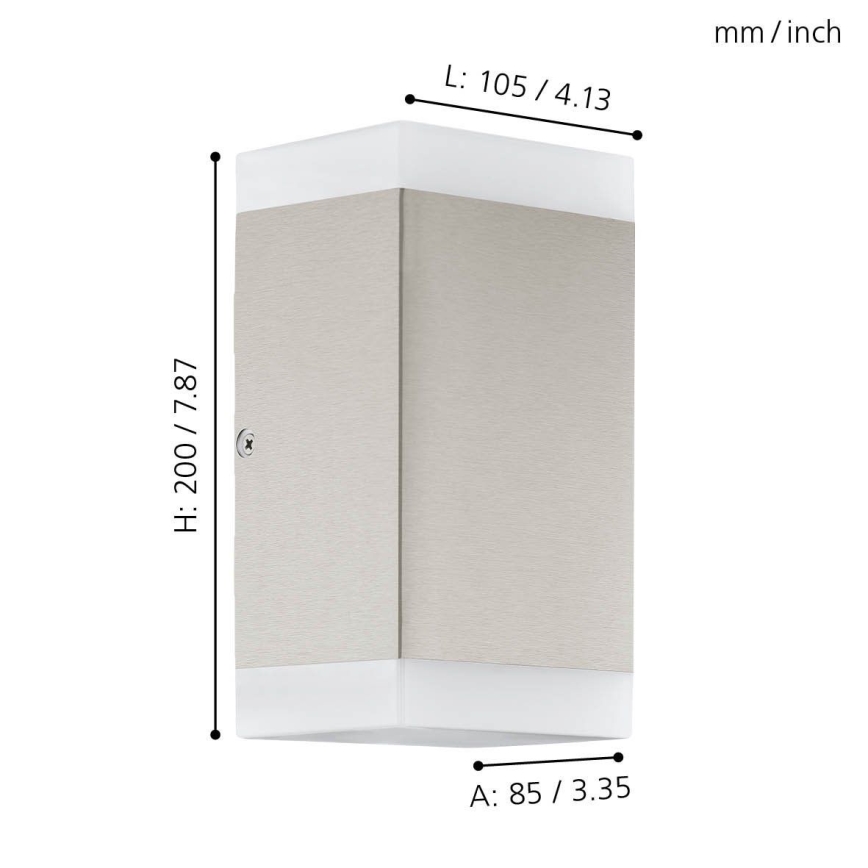 Eglo - LED Vonkajšie nástenné svietidlo 2xGU10/4,6W/230V IP44