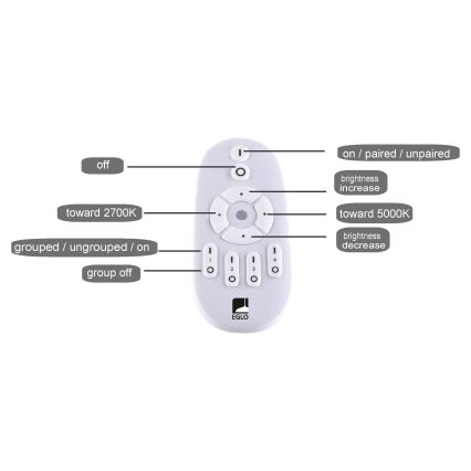 Eglo - LED Stmievateľný panel LED/25W/230V 2700-5000K + diaľkové ovládanie