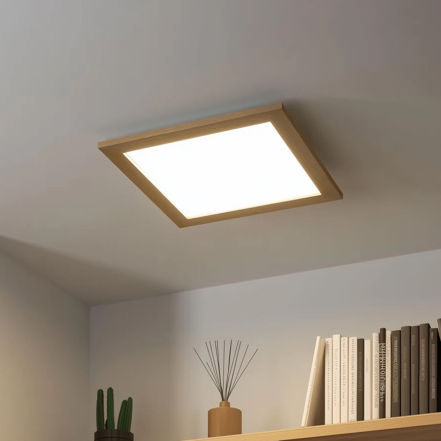 Eglo 75643 - LED Stropné svietidlo CALEMAR LED/19W/230V 4000K 43,7 x 43,7 cm dub