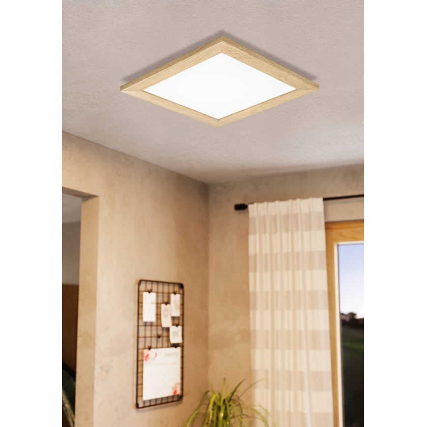 Eglo 75643 - LED Stropné svietidlo CALEMAR LED/19W/230V 4000K 43,7x 43,7 cm hnedá