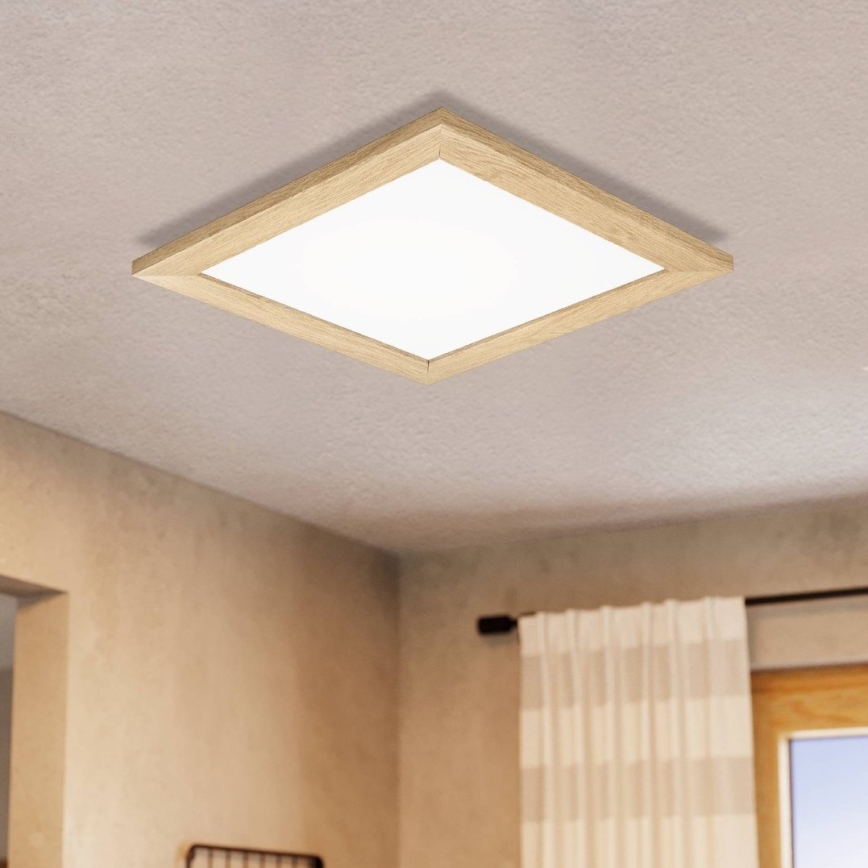 Eglo 75643 - LED Stropné svietidlo CALEMAR LED/19W/230V 4000K 43,7x 43,7 cm hnedá