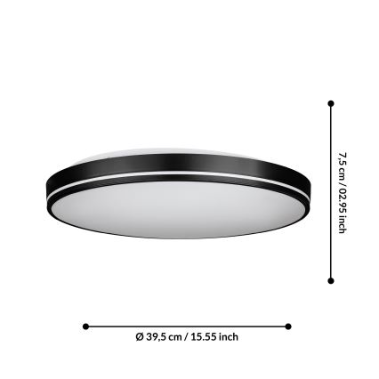 Eglo - LED Stmievateľné stropné svietidlo LED/22W/230V 3000-6500K + diaľkové ovládanie