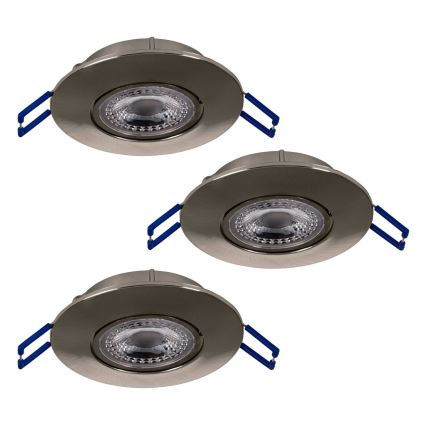 Eglo 75765 - SADA 3x LED Podhľadové svietidlo ZUJAR LED/3,4W/230V matný chróm