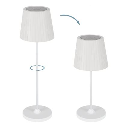 Eglo - LED stlmiteľná vonkajšia nabíjateľná stolová lampa LED/3,8W/5V 2400/3000/4000K 2000 mAh IP44 biela