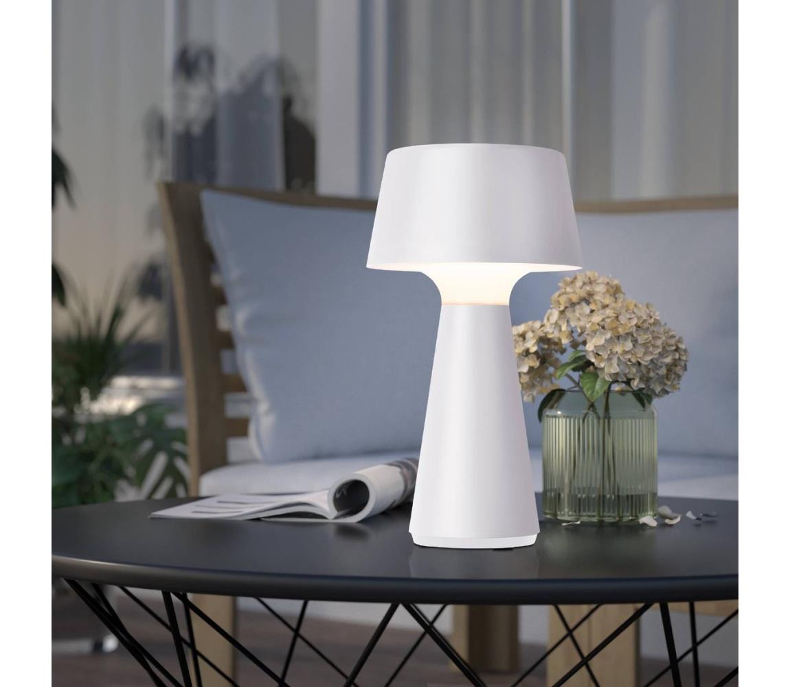 Eglo 75795-LED Stolová/vonkajšia nabíjateľná lampa SCORRANO LED/3W/230V 2000mAh IP44 biela 75795