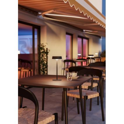 Eglo - LED Stmievateľná solárna nabíjacia dotyková stolná lampa LED/3W/5V 3000-6000K 1800 mAh IP44 čierna