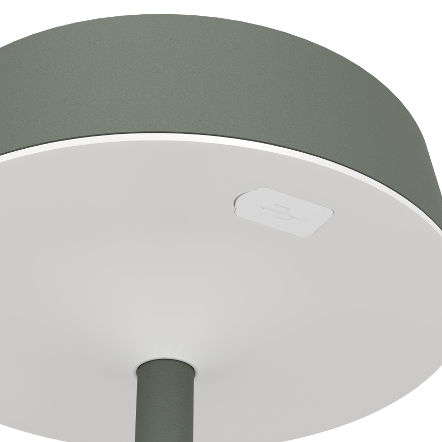 Eglo - LED stmievateľná solárna nabíjateľná dotyková stolová lampa LED/3W/5V 3000-6000K 1800 mAh IP44 zelená