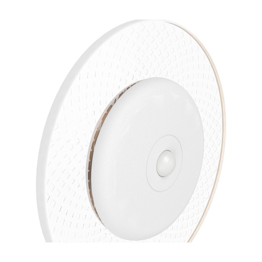 Eglo - LED RGBW stmievateľné nabíjacie nástenné svietidlo s pohybovým a súmrakovým senzorom LED/5V 2000 mAh biele + diaľkové ovládanie