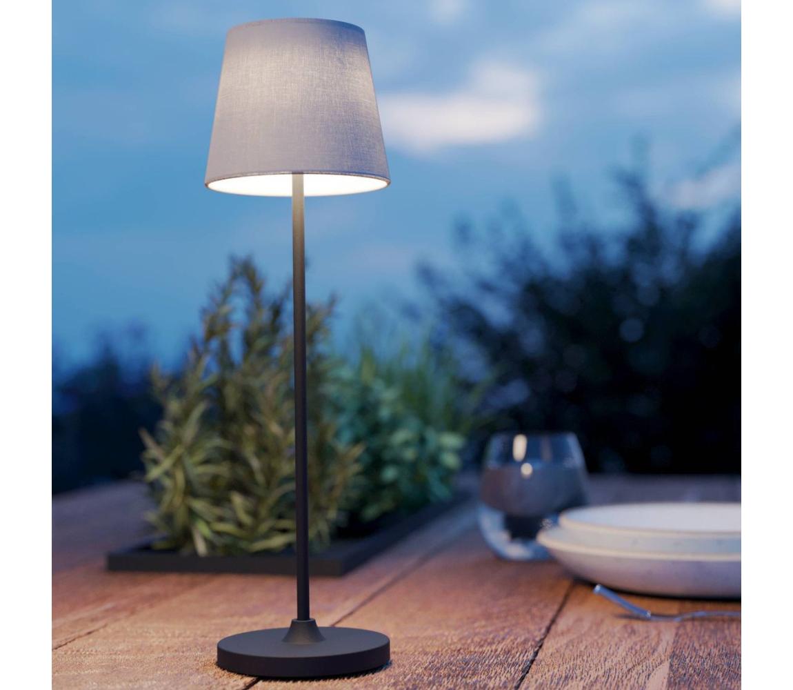 Eglo 75937 - LED stmievateľná nabíjateľná stolná lampa LEONERO LED/3,8W/5V 2000mAh čierna/krémová 75937