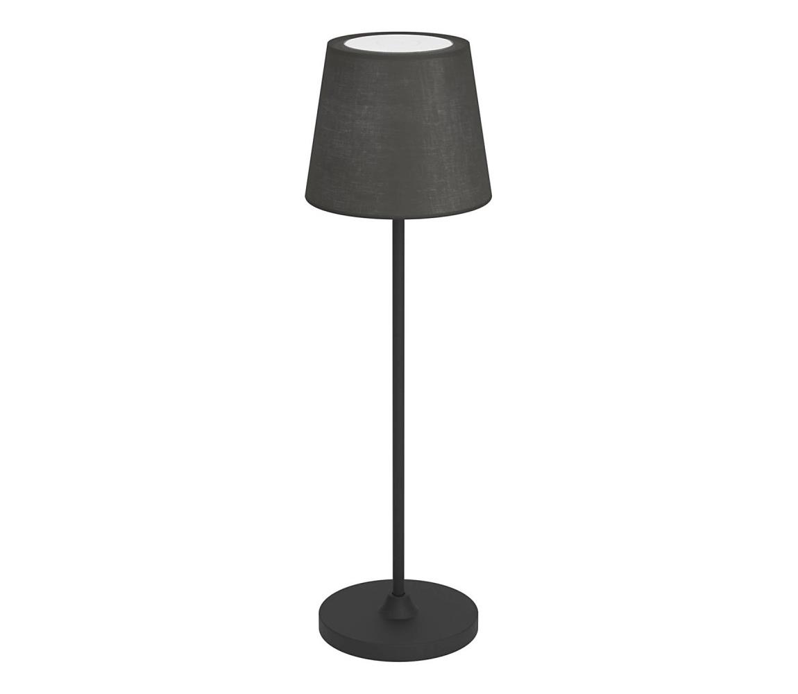 Eglo 75938 - LED stmievateľná nabíjateľná stolná lampa LEONERO LED/3,8W/5V 2000 mAh čierna 75938