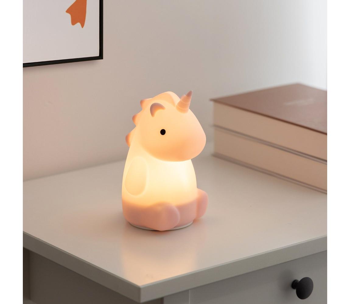 Eglo 75946-LED RGBW Nabíjateľné detské nočné svetlo CASTELLINO LED/5W/5V 1200mAh jednorožec 75946