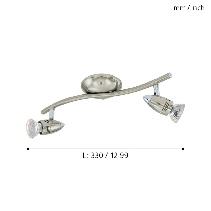 Eglo 78023 - LED Bodové svietidlo MAGNUM 2xGU10/3W/230V 3000K matný chróm
