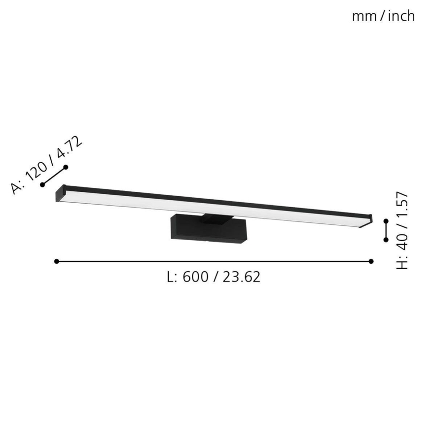 Eglo 780431 - LED Kúpeľňové osvetlenie zrkadla BETETA LED/11W/230V 60 cm IP44 čierna