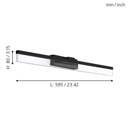 Eglo 780432 - LED Kúpeľňové osvetlenie zrkadla YANGUAS LED/11W/230V 3000K 59,5 cm IP44