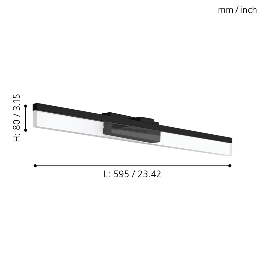 Eglo 780432 - LED Kúpeľňové osvetlenie zrkadla YANGUAS LED/11W/230V 3000K 59,5 cm IP44