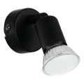 Eglo 780457 - LED Nástenné bodové svietidlo ESCALERA 1xGU10/2,8W/230V 3000K čierna