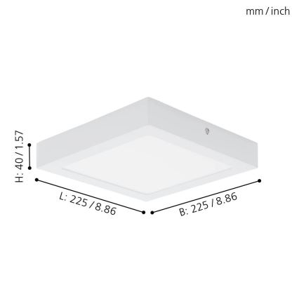 Eglo 78202 - LED Stropné svietidlo FUEVA LED/16,5W/230V