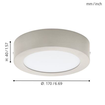 Eglo 78213 - LED Stropné svietidlo FUEVA LED/10,9W/230V