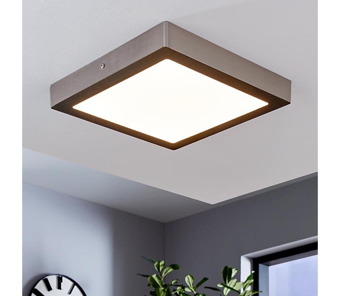 Eglo 78218 - LED stropné svietidlo FUEVA LED/22W/230V 30x30 cm matný chróm 78218