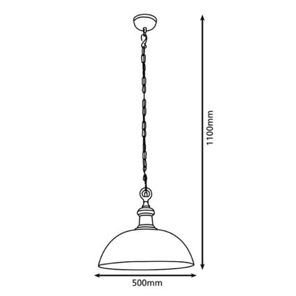 Eglo 78301 - Luster na lanku EASINGTON 1xE27/60W/230V pr. 500 mm