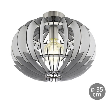 Eglo 79137 - Stropné svietidlo OLMERO 1xE27/60W/230V šedo-biela